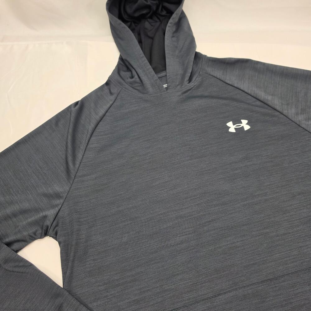 Under Armour Mens Medium Gray Loose Fit Hooded Performance Pullover Hoodie